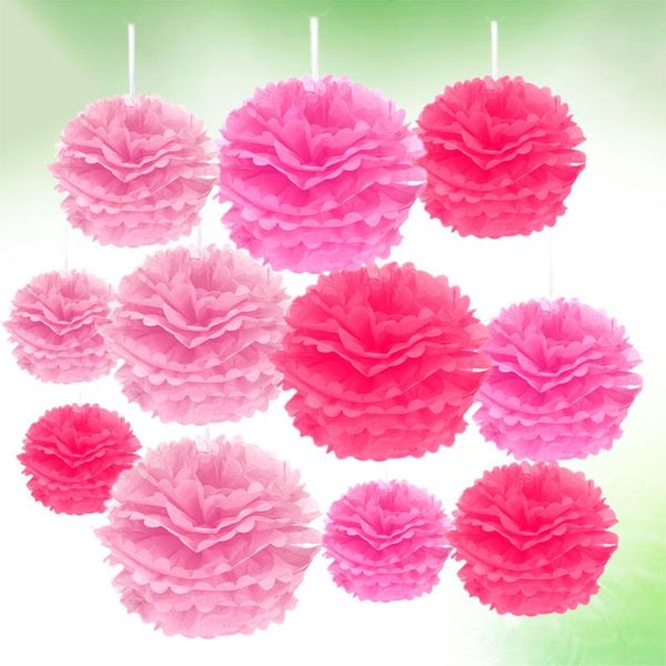 

novelty items 12pcs tissue hanging paper pom-poms flower wedding party outdoor decoration premium pom flowers craft kit