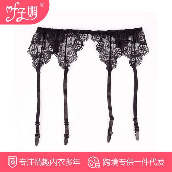 

women's fun underwear accessories lace garter strap 3035, Black;white
