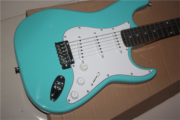 

relic light blue with yellow necks super t electric guitar guitars guitarra