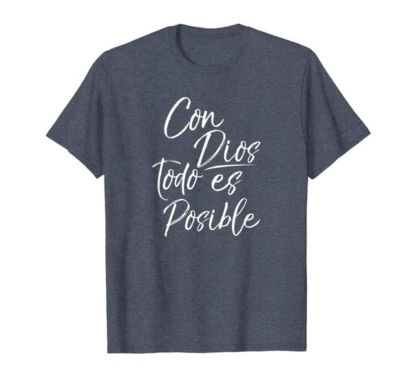 

con dios todo es posible shirt christian bible woman spanish, White;black