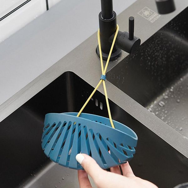 

storage bags 1pc kitchen sink sponge holder shelf soap drain rack basket bag bathroom organizer