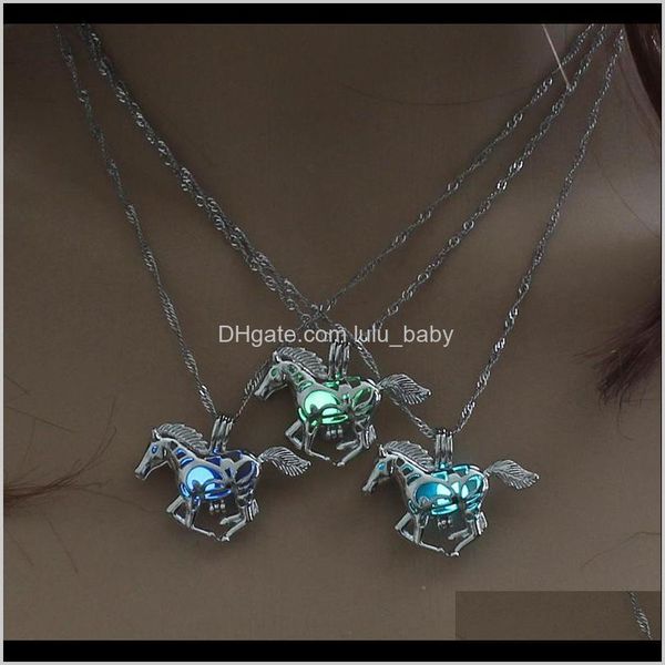 

pendant & pendants retro glow in the dark necklace necklaces sier chain cheval running for mens punk horse jewelry drop delivery 2021 6rcxb, Silver