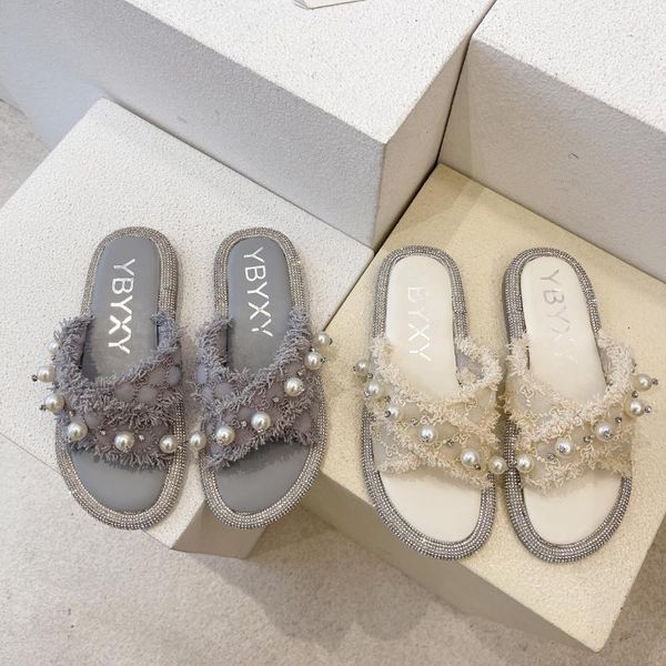 

slipper 2021 summer girls casual fashion small fresh fairy tale style sandals and slippers, Black;grey