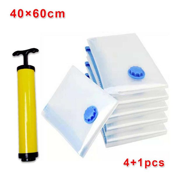 

storage bags 5*vacuum compressed hand pump sets space saving clothes home travel