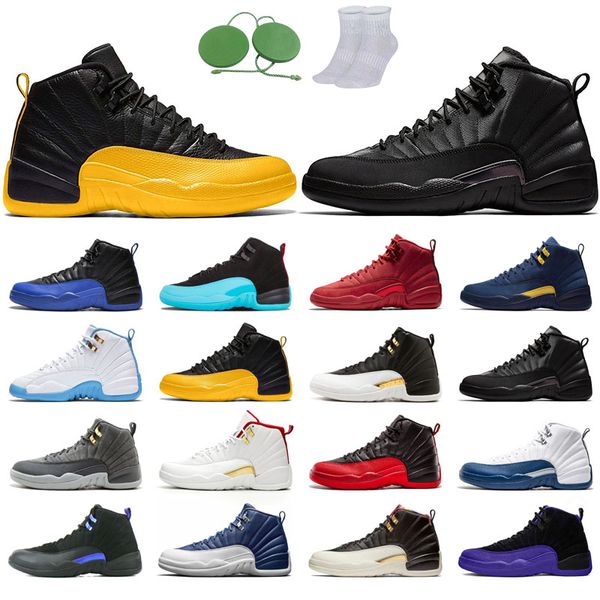 

12s man basketball shoes winterized wings university gold blue the master taxi sports flu game o-black michigan gym red gamma french fiba da