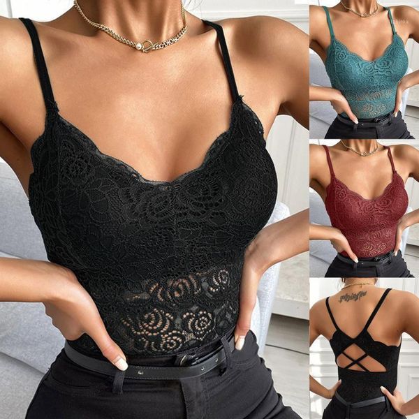 

camisoles & tanks women underwear plus size vest crop ladies lace wireless bra lingerie v-neck female, Black;white