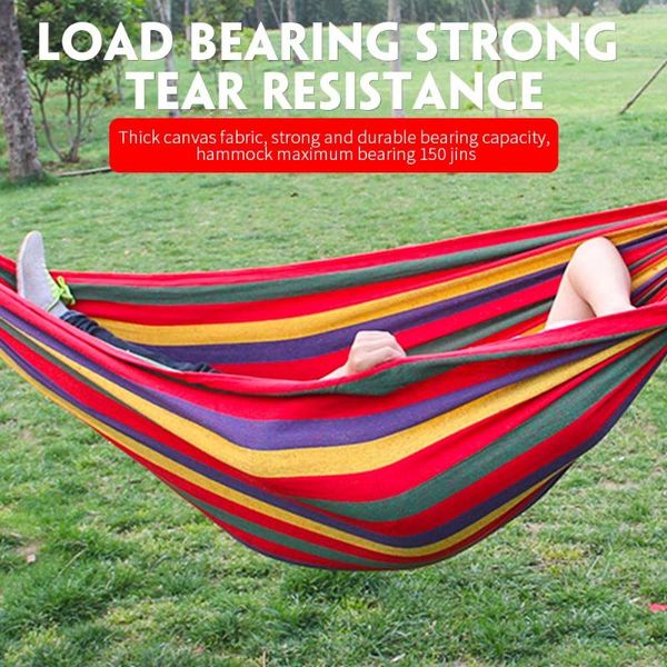 

camp furniture 190x150cm hanging hammock with spreader bar double/single strong swing chair travel camping sleeping bed outdoor