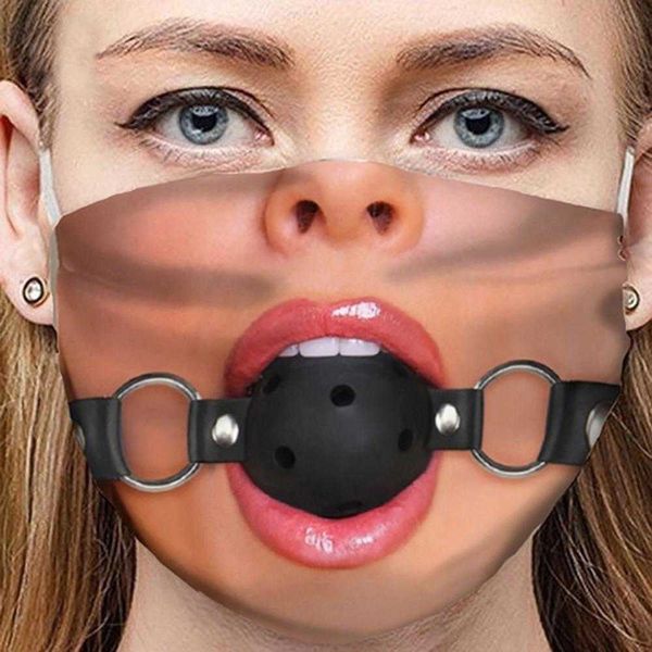 

mask black personality facial expression funny dust proof cotton printing