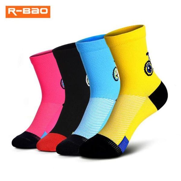

sports socks kids (4 pairs/lot) r-bao nylon children outdoor hiking cycling, Black