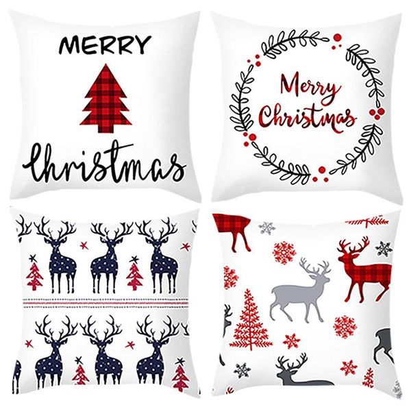 

pillow case christmas decoration cover 45*45 pillowcase sofa cushions home decor year 2022 navidad decoraciones para el hogar kerst