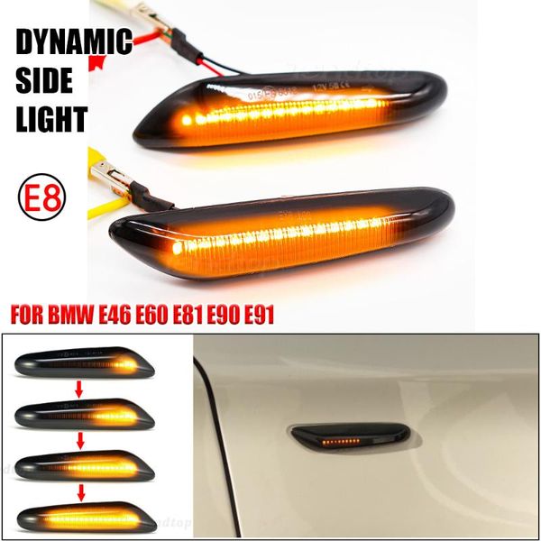 

emergency lights 2pcs/lot dynamic blinker led turn signal lamp for e90 e91 e92 e93 e60 e87 e82 e61 e46 car light direction indicator