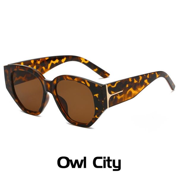 

sunglasses ins fashion oversize cat eye woman vintage polygon eyewear men leopard sun glasses shades uv400, White;black