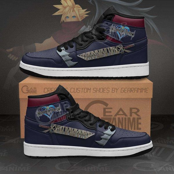 

kingdom hearts cloud sword sneakers anime sport shoes