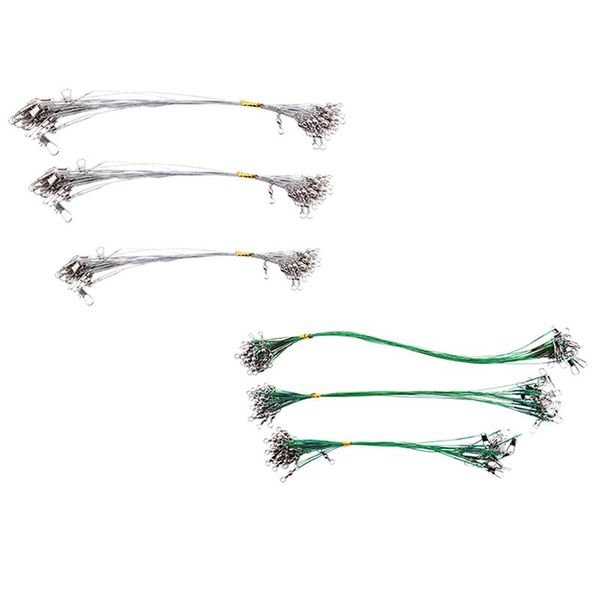 

fishing leader wire stainless steel with swivels snap kits three size braid line