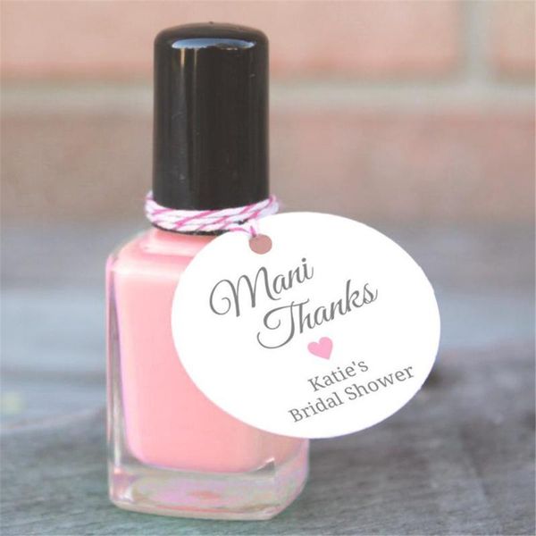 

greeting cards customize any text thanks tags nail polish bridal favor shower