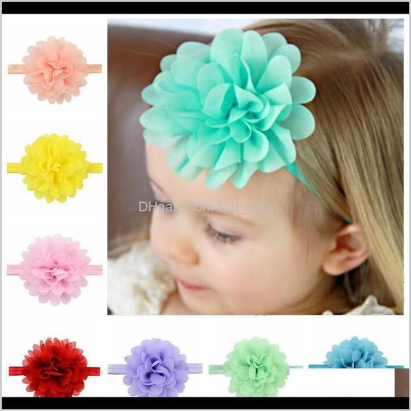 

24pcs baby girls chiffon flower headband born baby elastic headband hair accessories ooq7k a31ox