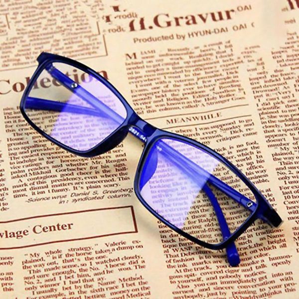

fashion sunglasses frames retro anti-blue glasses frame metal square optical flat blue film men and women unisex, Black