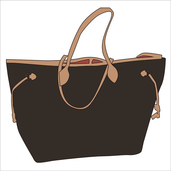 

luxury designer shopping bag handbag with pouch classic brown flower large capacity shop bag handbags package shoulder