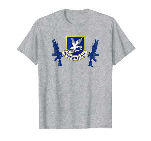 

usaf defensor fortis air force security forces t-shirt, White;black