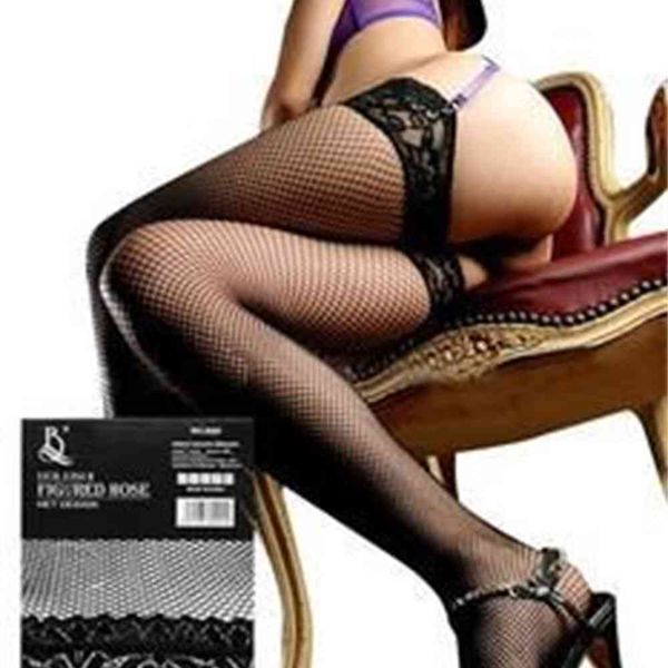 

stockings midnight charm lace temptation silk cute leg long 8cm 8096, Black;white