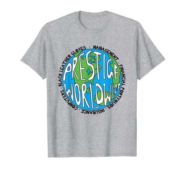 

prestige worldwide entertainment gift t-shirt, White;black