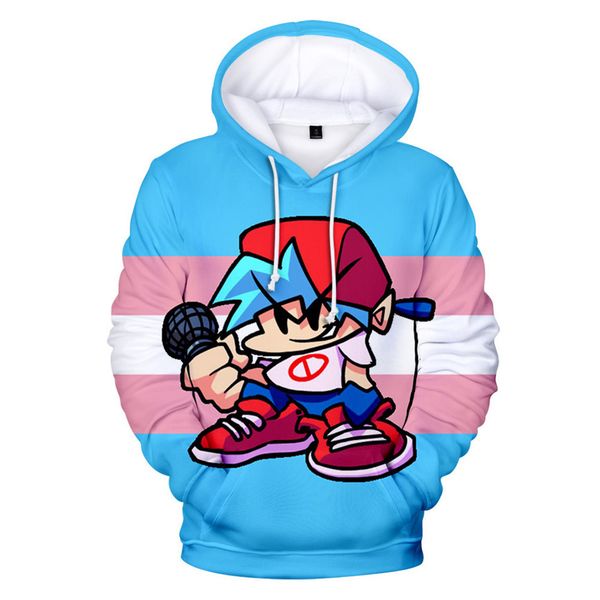 

2021 new friday night funkin 3d printed casual couple sweater hoodie dq17, Black