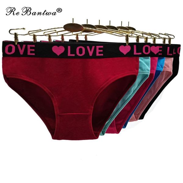

pcs/pack cotton letter panties women briefs female underpants fashion lady underwear girl soft panty intimates women's, Black;pink
