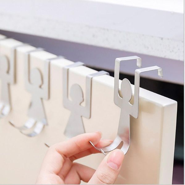 

hooks & rails cartoon humanoid door back hook creative seamless nail-cabinet rag key hanger storage