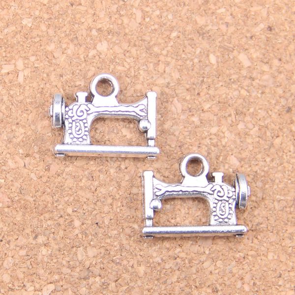 60 Stück Antik Silber Bronze vergoldet Vintage Pedal Nähmaschine Charms Anhänger DIY Halskette Armband Armreif Erkenntnisse 20*15mm