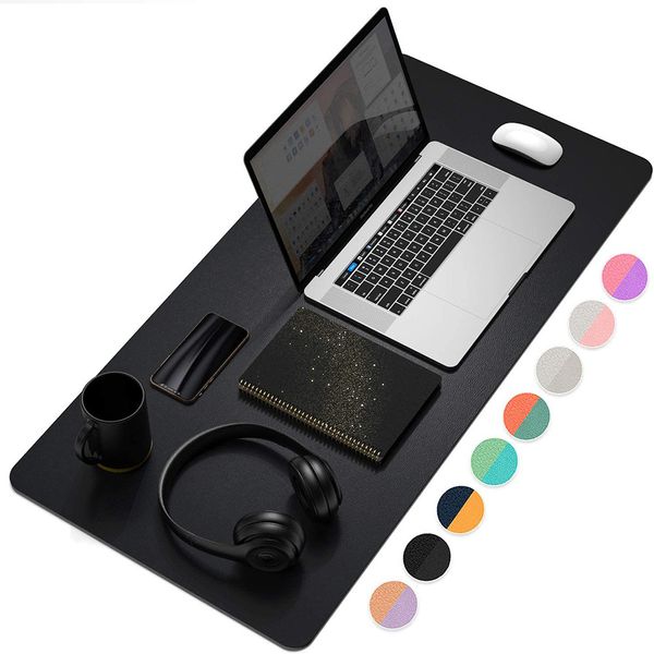 Doppelseitiges, großes, rutschfestes PU-Mauspad, wasserdichtes Gamer-Tischpad aus Naturkautschuk, geeignet für Desktop-Computer und Laptops