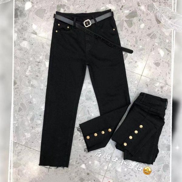 

women's jeans woman pants autumn winter large size high waist cigarette trousers pantalones vaqueros mujer, Blue