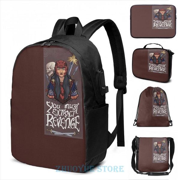 

backpack funny graphic print xena the bitter suite - usb charge men school bags women bag travel laptop