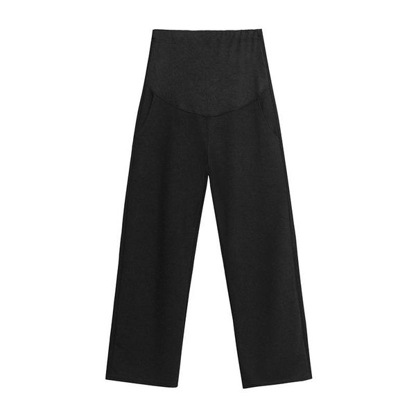 

maternity trousers wide leg female pants for pregnant women casual loose high waist sport pregnancy clothing bottoms, White
