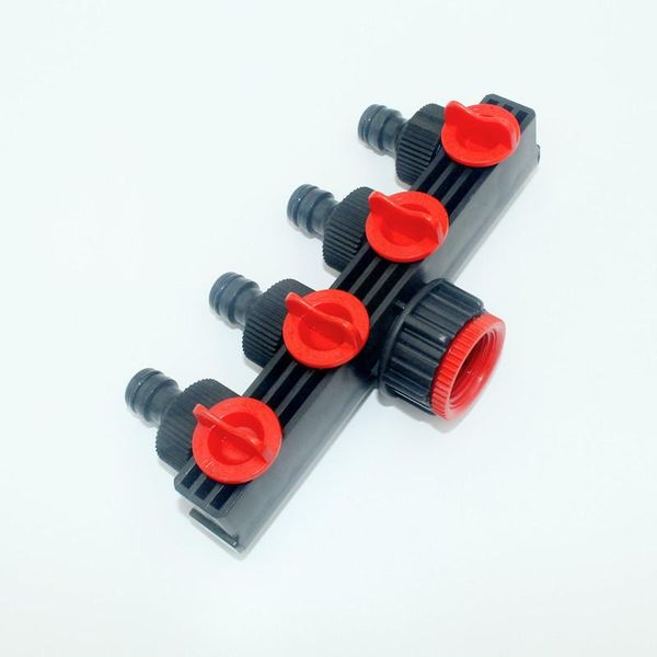 

watering equipments 3/4"-1" hose splitters irrigation adapter 4-way water connectors european standard female thread tap 1 pc