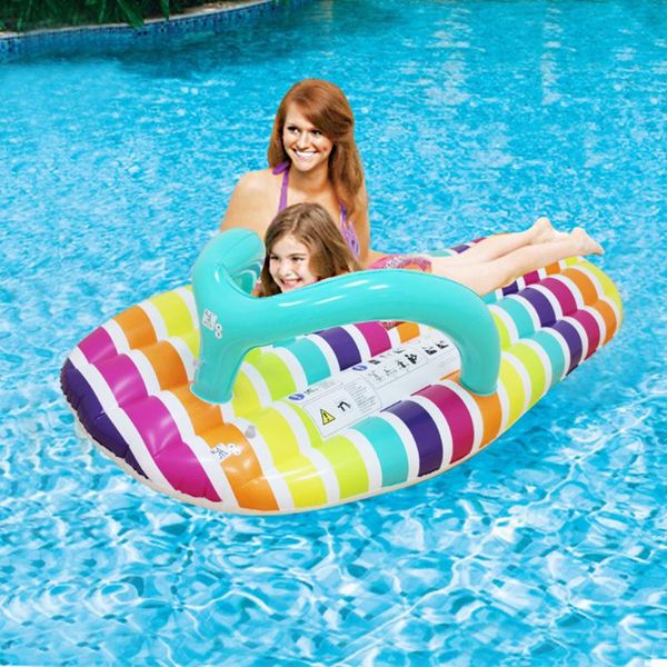 

inflatable floats & tubes flop pool float slippers swimming ring striped air cushion slipper floating row for ride water toy