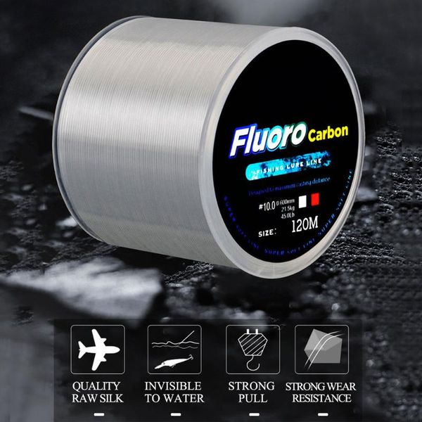 

fishing line carbon fiber coating nylon string cord clear fluorocarbon strong wire 0.2-0.6mm 3.25-21.5kg braid