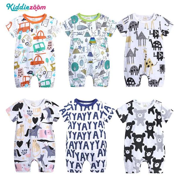 

0-24m baby boy clothes newborn cotton baby romper short sleeve one-piece jumpsuits roupas de summer, Blue