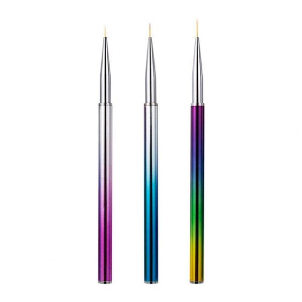 

nail brushes 3pcs/set useful pen liner multifunctional compact easy to use draw line art for beauty, Yellow