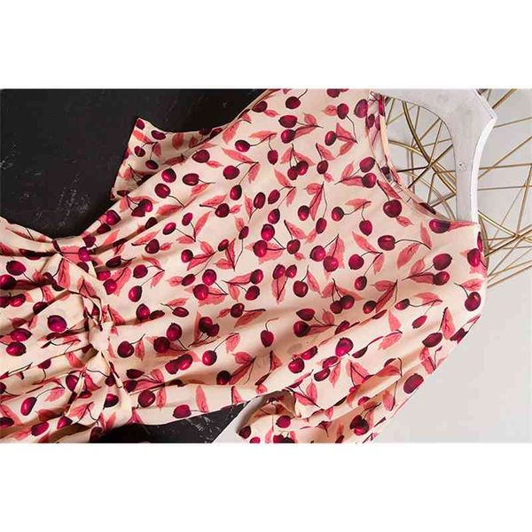 

dress playful sweet cherry smart age reducing waist silk pullover, Black;gray