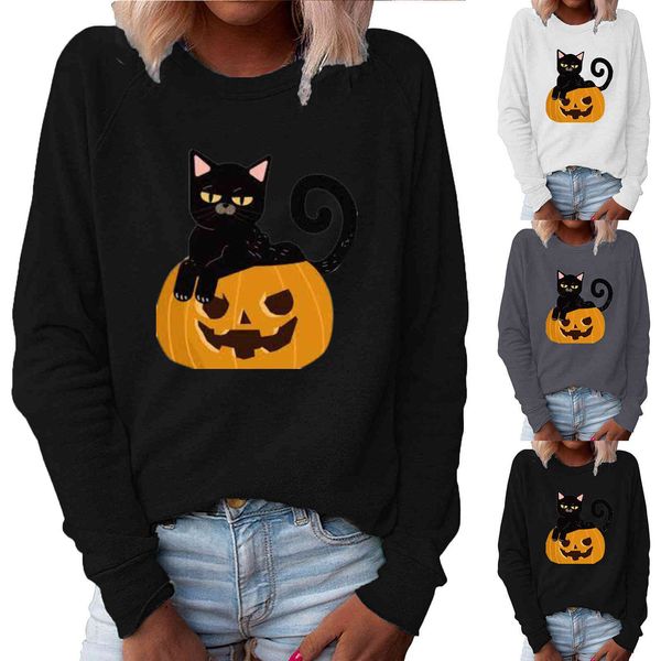 

aw2021 long sleeve printed raglan crew neck women's sweater 875, Blue;black
