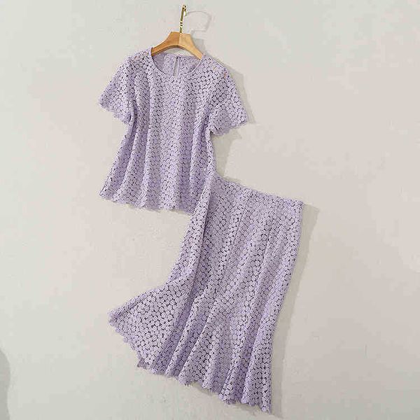 

two piece dress ladies skirt women's summer suit women vintage flower embroidery blouse+knee-length lace skirt se douf, White