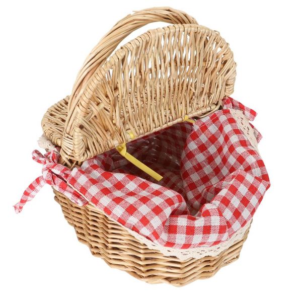 

storage baskets 1pc wicker weaving basket fruit bread vegetable picnic home