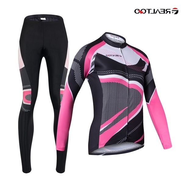 

new lovers' long sleeve cycling suit, Black;red