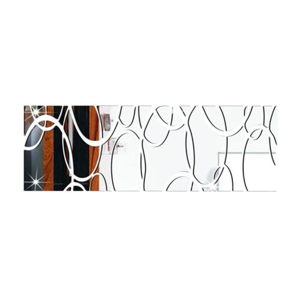 

wall stickers home sticker living room mirror ps board rectangular tile