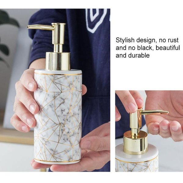 

liquid soap dispenser 40%300ml stylish marble ceramic lotion shampoo pump bottle
