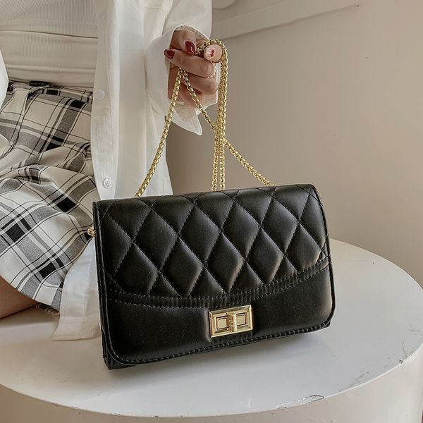 

bag women's 2021 summer korean fashion small xiangfeng lingge chain square bag simple messenger