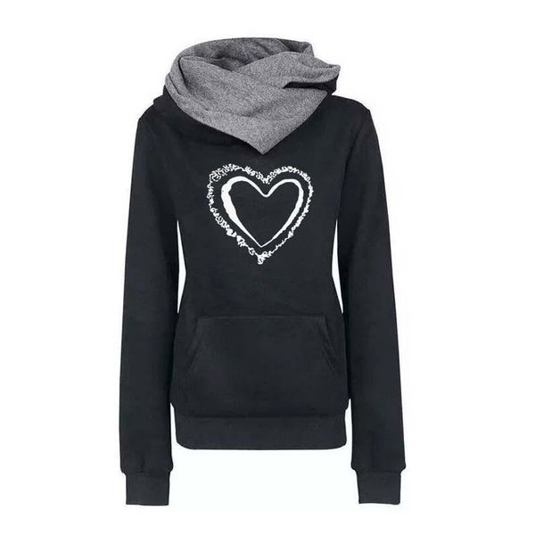 

women's hoodies & sweatshirts women 2021 autumn winter fashion embroidered long sleeve vintage warm pullovers female casual plus size, Black