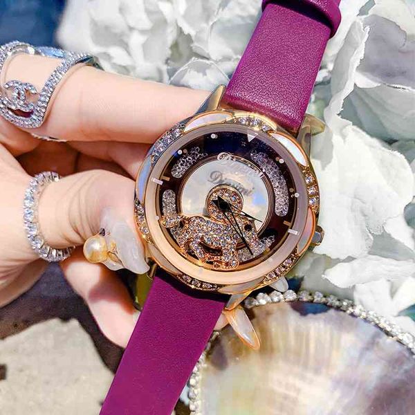 

dimini fashion female voice tiktok watch, french minority watch women, Slivery;brown