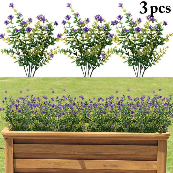 

decorative flowers & wreaths 3 pcs/set lifelike artificial flower plastic realistic fake for household wedding party decoration plants kits