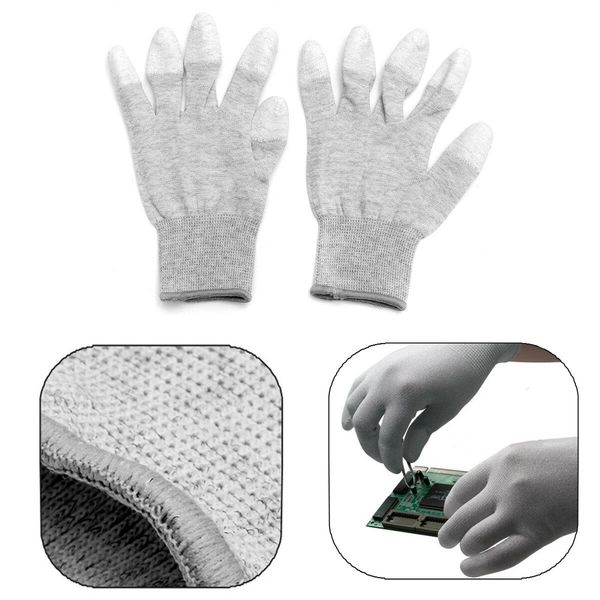 

anti-static antiskid gloves pc computer esd electronic working labor protection, Blue;gray